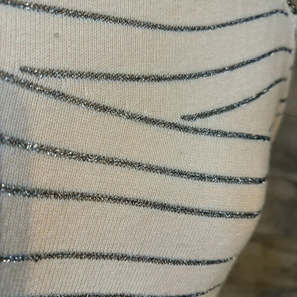 🛍️3/$30 Armani exchange women’s striped punk studded sweater in size medium - Picture 5 of 7